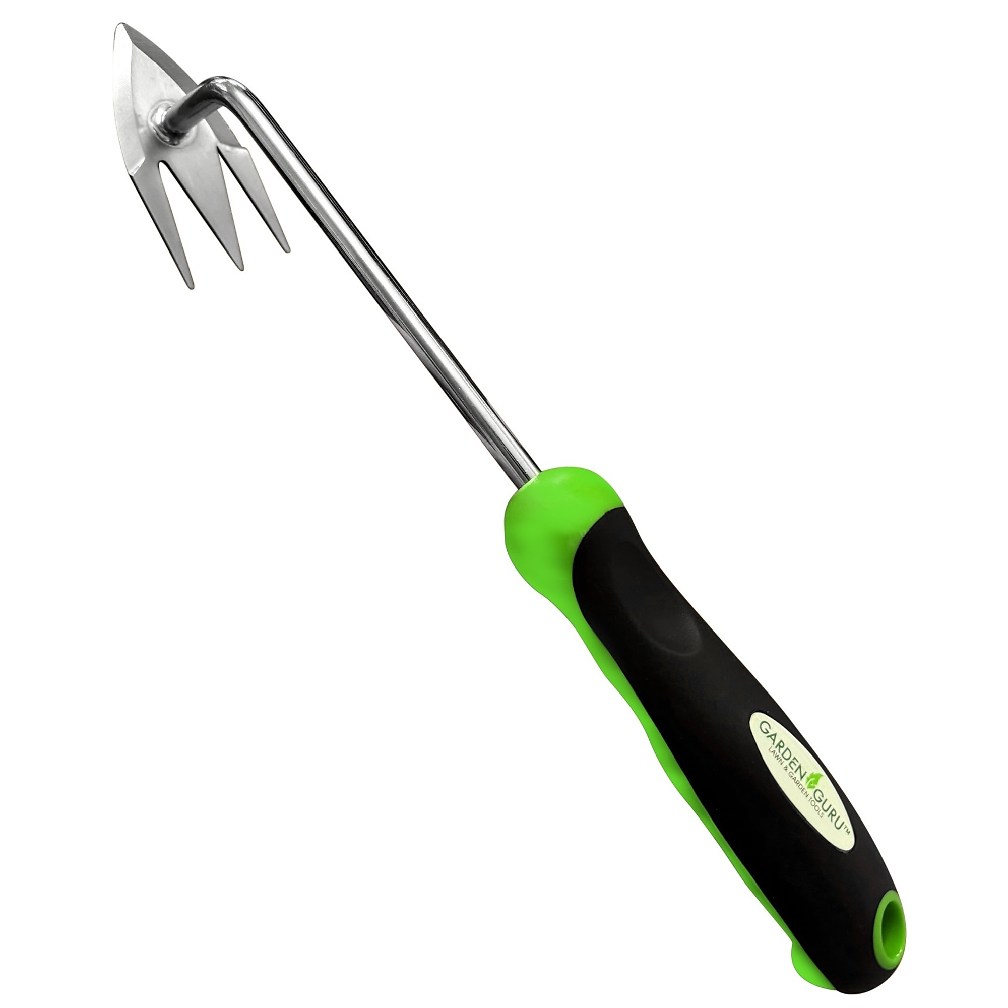 Garden Guru Root Weed Puller Tool — 3 Angled Sharp Tines, Pointy Top, Model# ROOTWEEDER